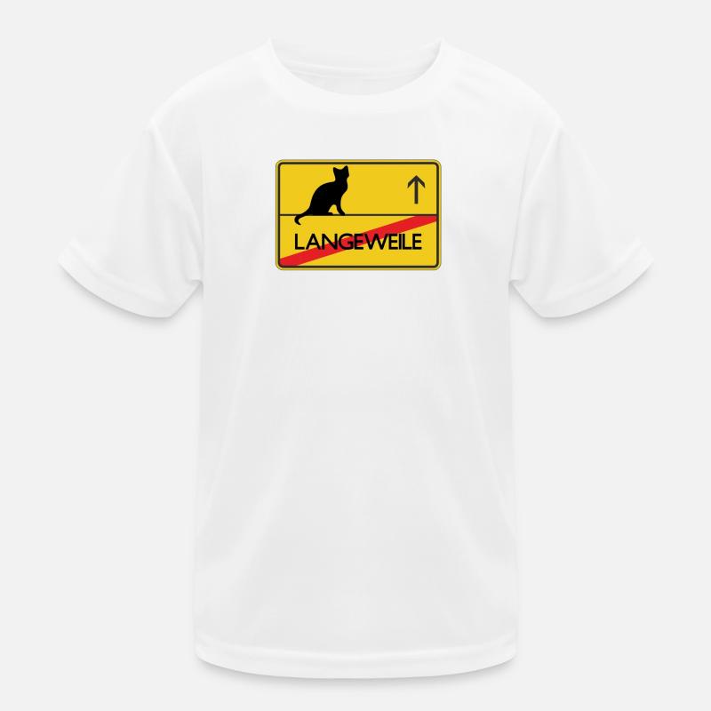 Ortsschild Katze Geschenk Kinder Funktions-T-Shirt