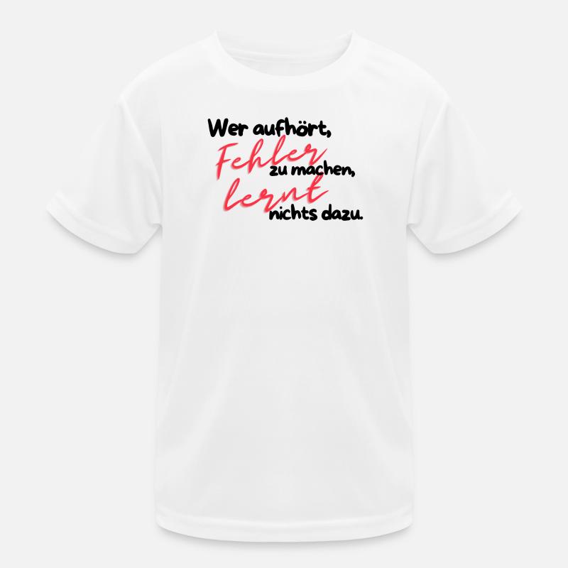 Fehler lehrt Rote Schrift Kinder Funktions-T-Shirt