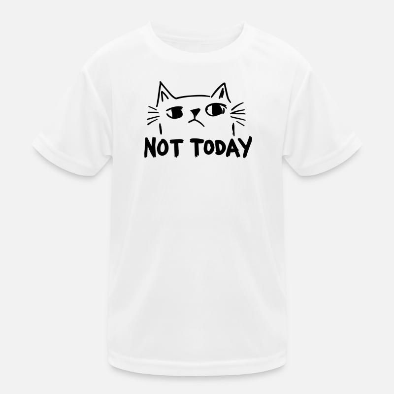 Pas aujourd’hui - Chat noir et blanc dans Cool Vintage St T-shirt sport Enfant