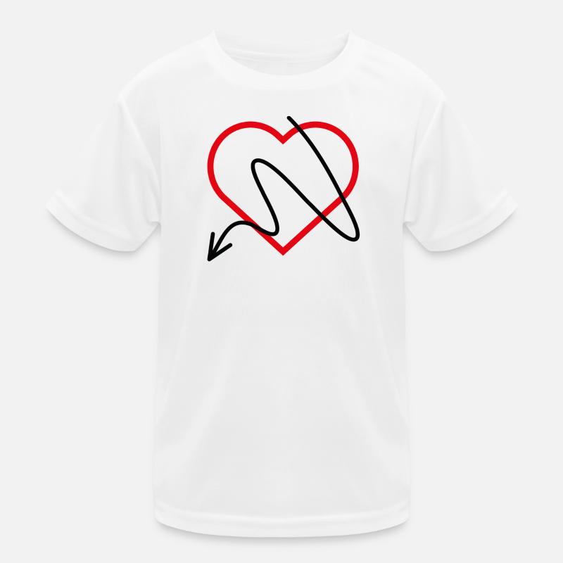 Coeur rouge avec flèche T-shirt sport Enfant
