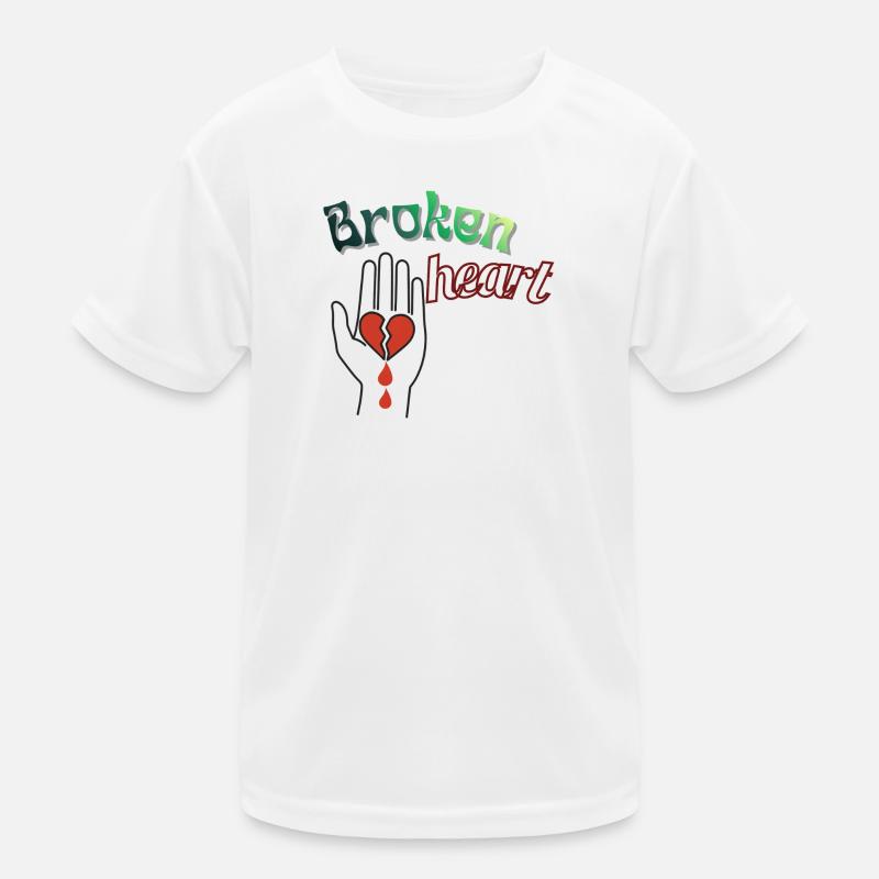 Hand mit gebrochenem Herzen Kinder Funktions-T-Shirt