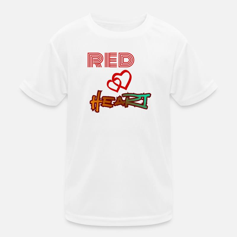 Rotes Herz, Graffiti-Herz Kinder Funktions-T-Shirt