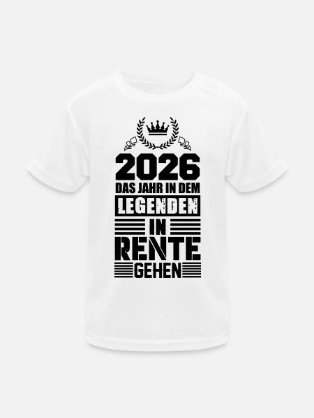 Legenden gehen 2026 in Rente - Kinder Funktions-T-Shirt - Weiß