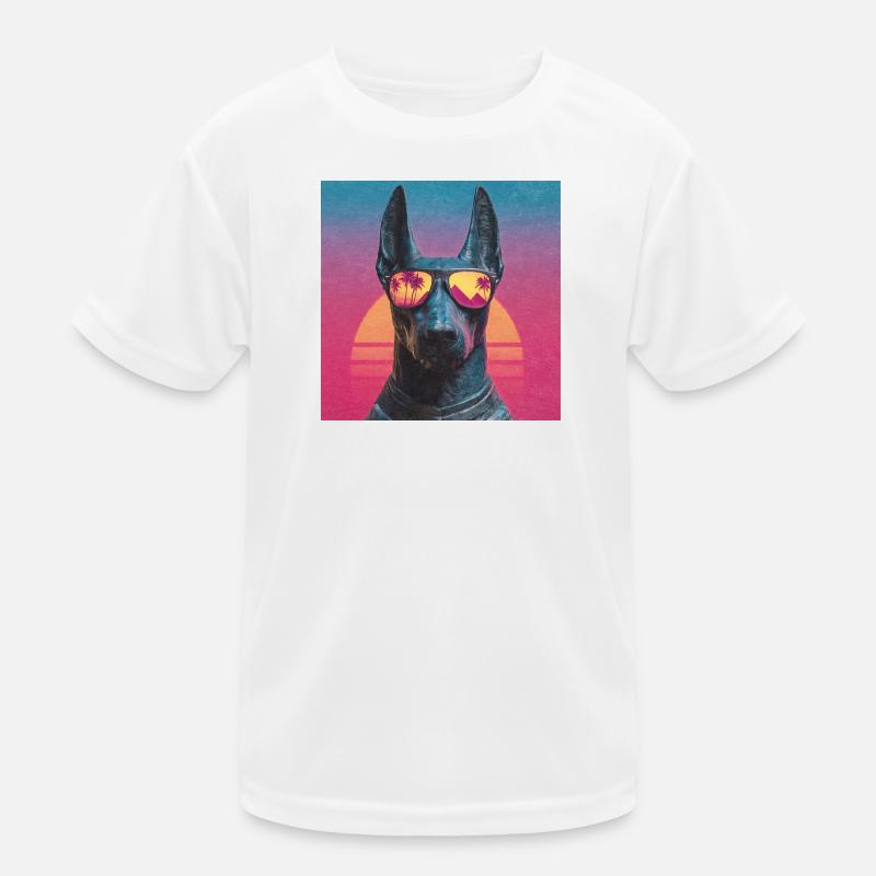 Anubis Synthwave - Dieu en vacances T-shirt sport Enfant