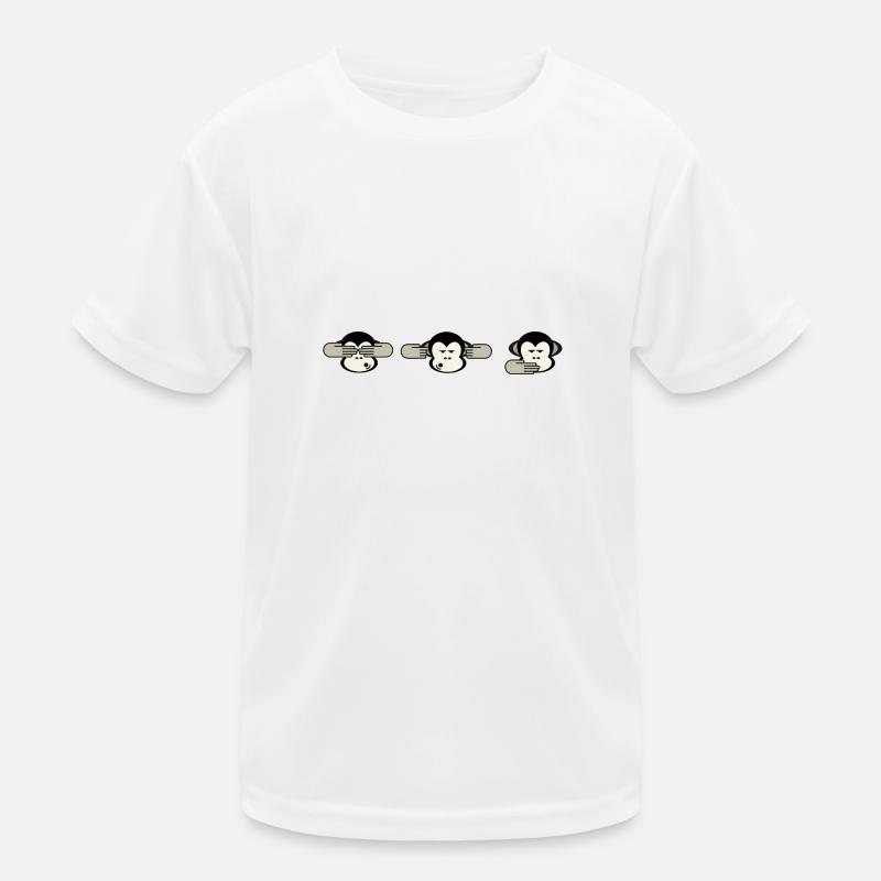 3 Affen Kinder Funktions-T-Shirt