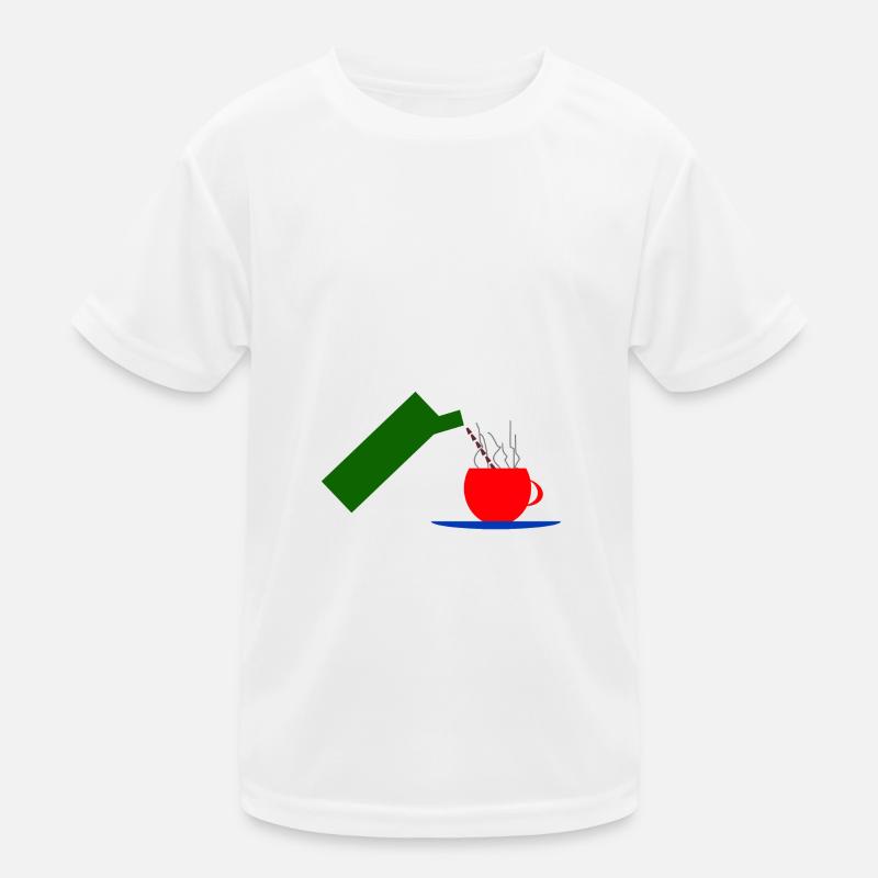 Kaffee Kaffeeliebhaber Kaffeetrinker Kinder Funktions-T-Shirt