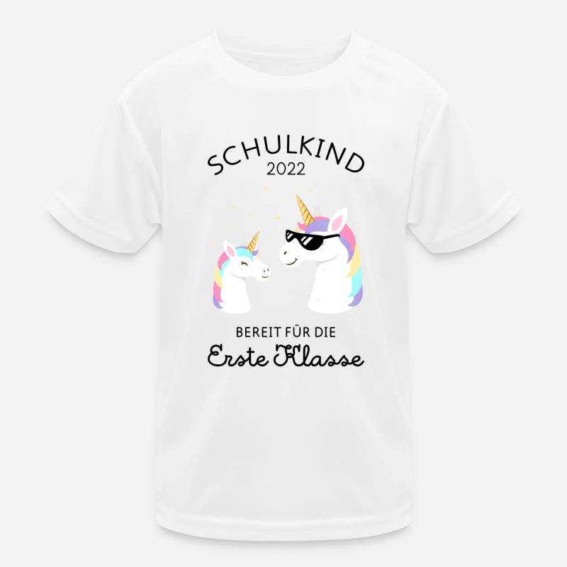 Einhorn - Schulkind 2022 Einschulung Kinder Funktions-T-Shirt