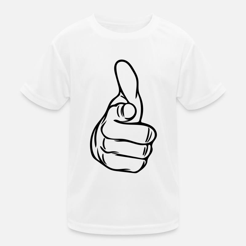 Vector Index Finger Kids Functional T-Shirt