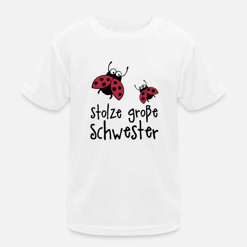 stolze_grosse_schwester_a_2c - Kinder Funktions-T-Shirt - Weiß