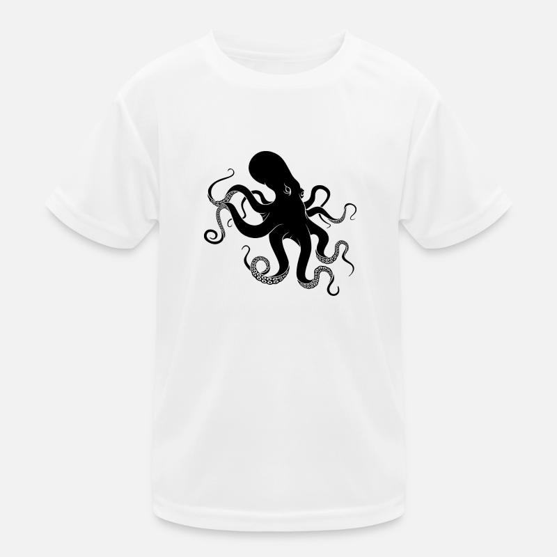 Black Octopus Kids Functional T-Shirt