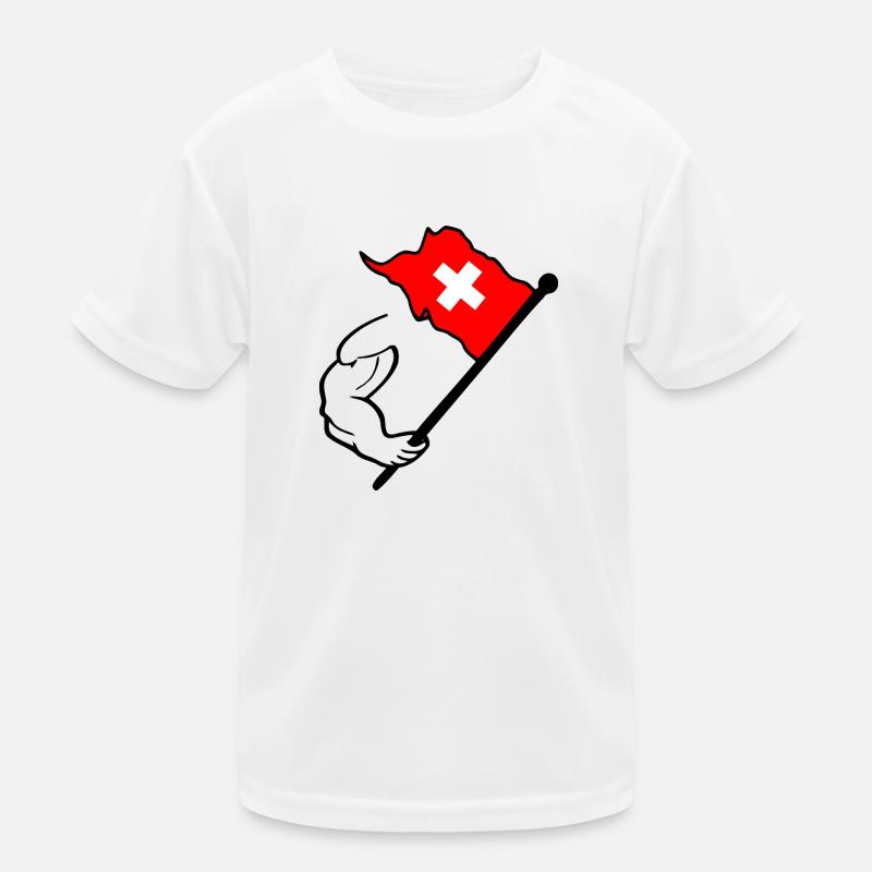 Drapeau suisse T-shirt sport Enfant