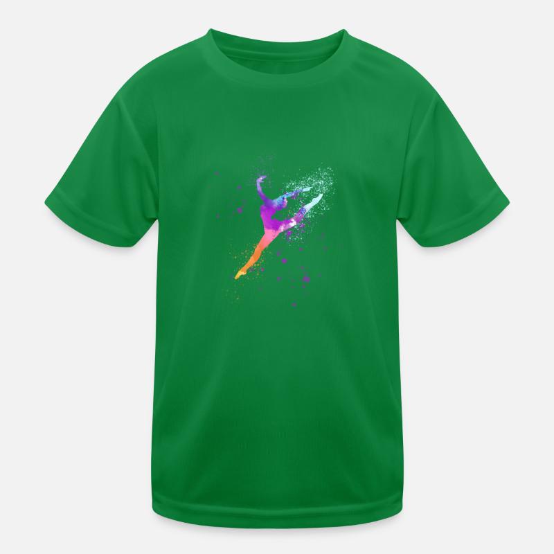 danse, ballerine, colorée, aqaurell, colorée T-shirt sport Enfant