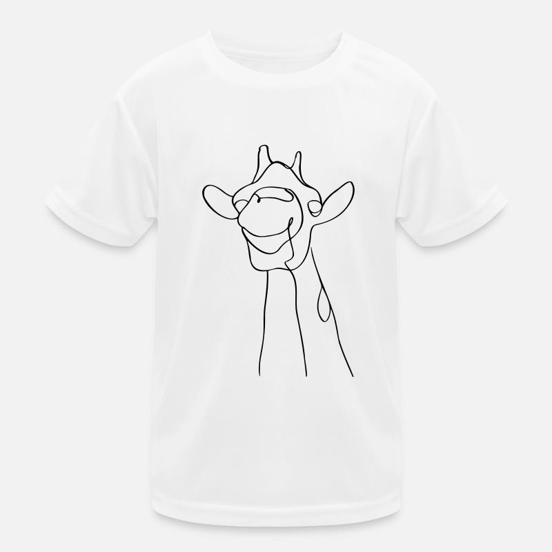 Minimalistisches Giraffendesign Kinder Funktions-T-Shirt