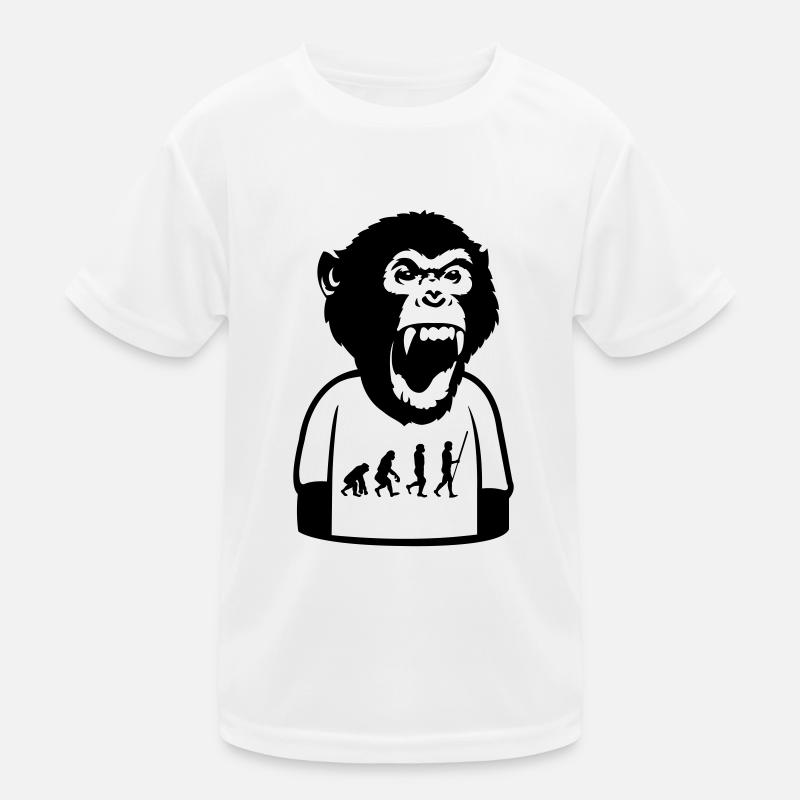 Affe Evolution Kinder Funktions-T-Shirt