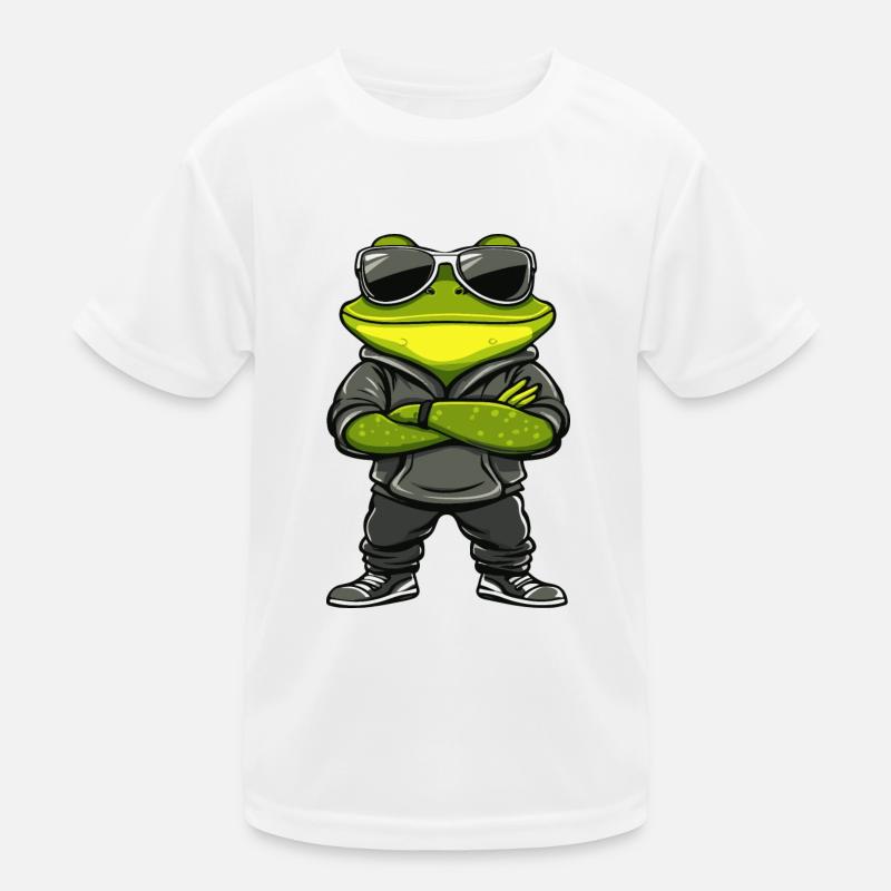 Frosch Comic Cool Kinder Funktions-T-Shirt