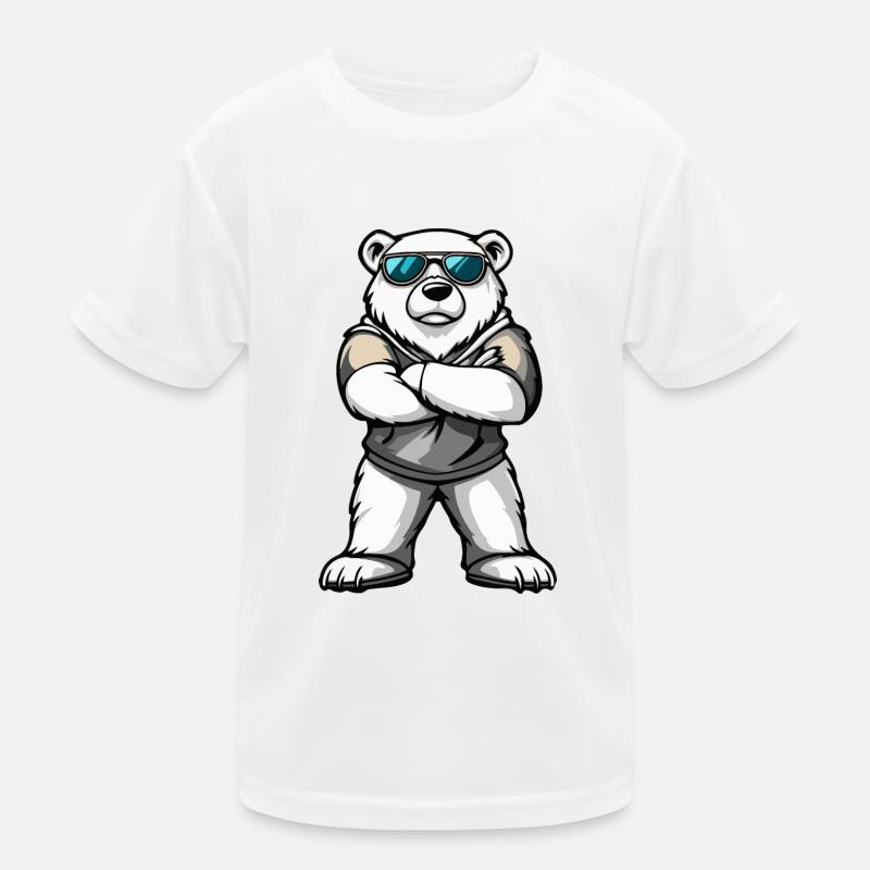 Eisbär Comic Kinder Funktions-T-Shirt