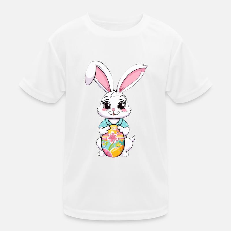 Lapin de Pâques avec des œufs de Pâques T-shirt sport Enfant