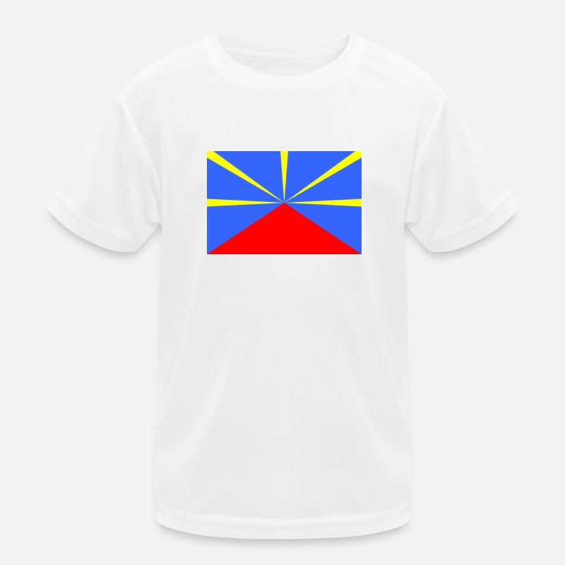 Drapeau Réunion T-shirt sport Enfant