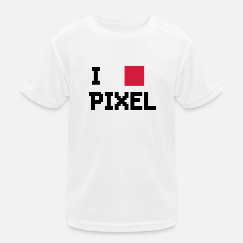 I LOVE PIXELS Kinder Funktions-T-Shirt