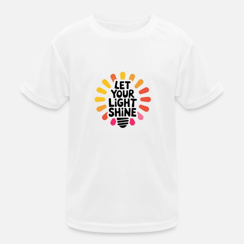 Let Your Light Shine – Glowing Light Bulb Kids Functional T-Shirt
