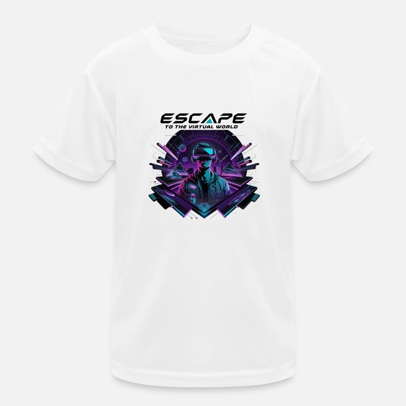 Escape to the Virtual World – Future VR-Design Kinder Funktions-T-Shirt