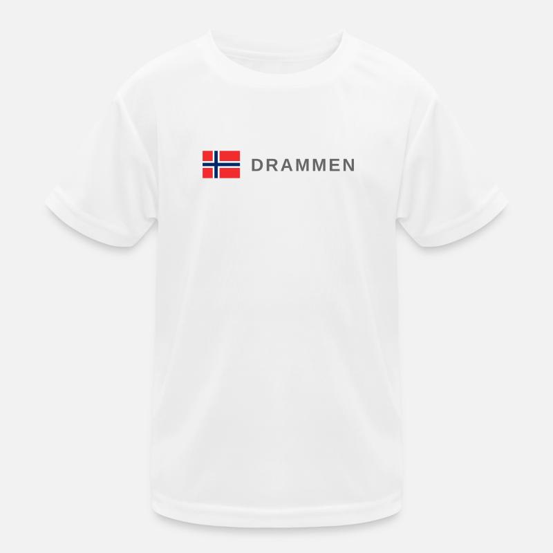 Drammen Norway - Kids Functional T-Shirt - white