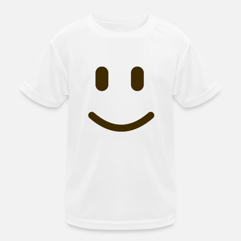 Keep Smile - Kinder Funktions-T-Shirt - Weiß