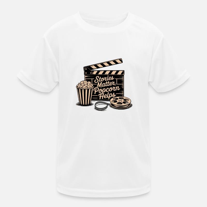 Stories Matter, Popcorn Helps Kinder Funktions-T-Shirt