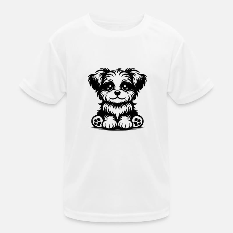 Petit chien mignon Portrait de chien mignon T-shirt sport Enfant