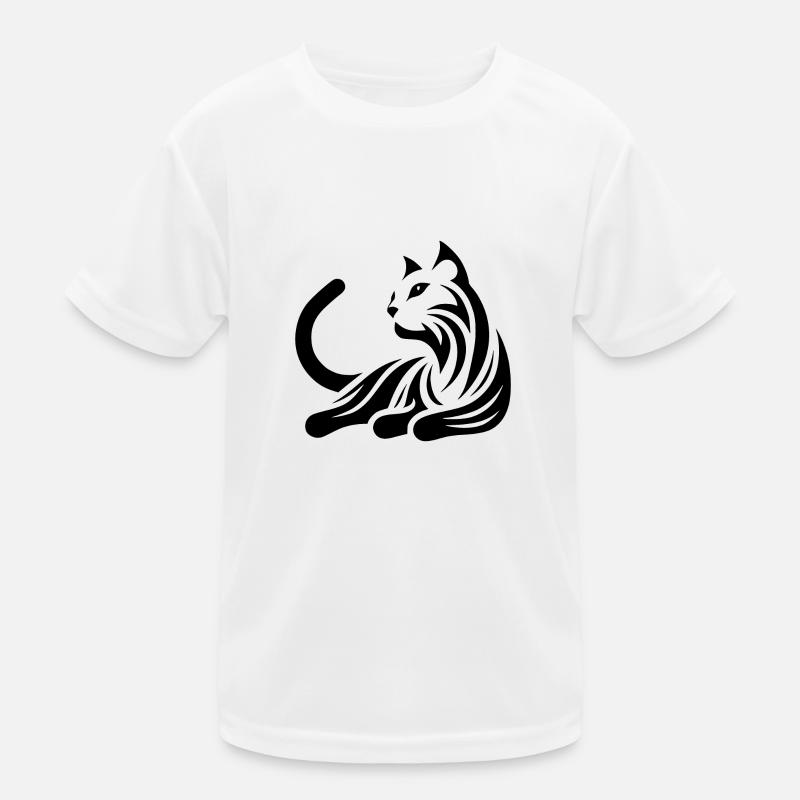 Chat mignon structure décorative tatouage tribal T-shirt sport Enfant