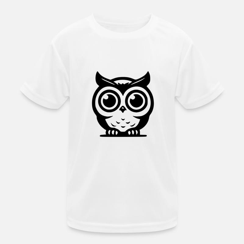 Night bird cute owls with big eyes Kids Functional T-Shirt