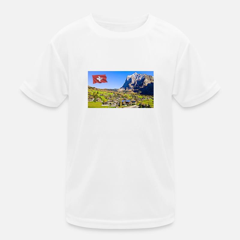 Grindelwald, Schweiz. Kinder Funktions-T-Shirt