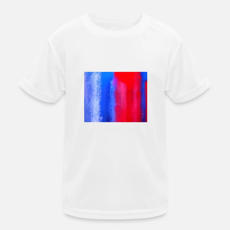 blue and red painted Kinder Funktions-T-Shirt