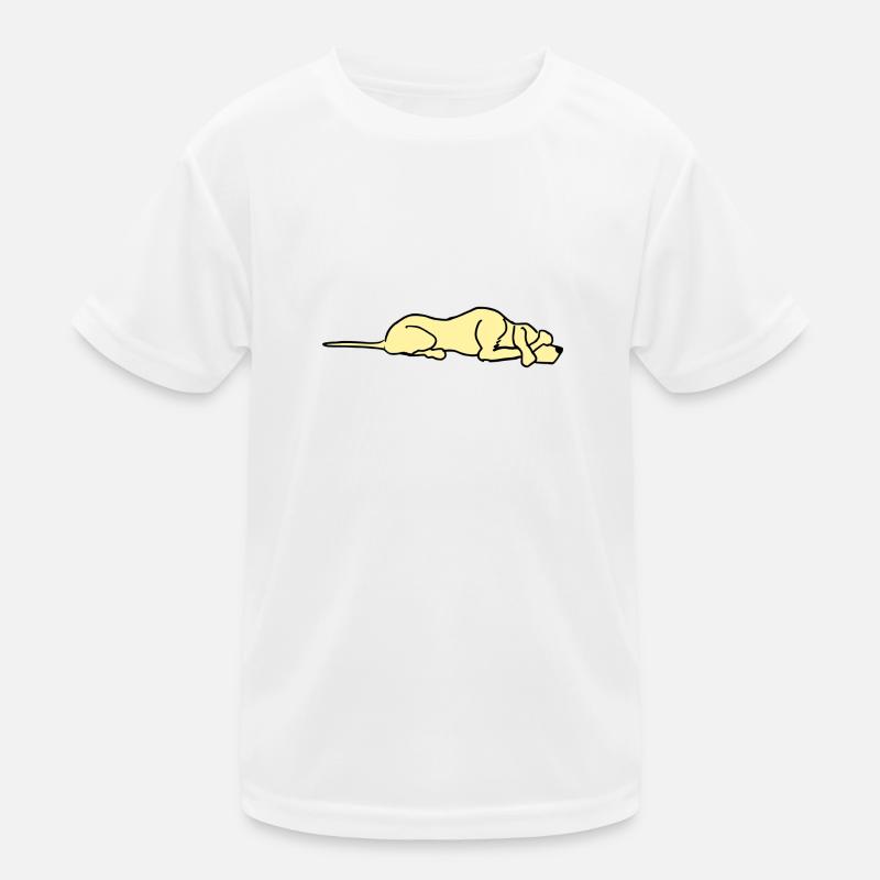 Hund Comic - Kinder Funktions-T-Shirt - Weiß