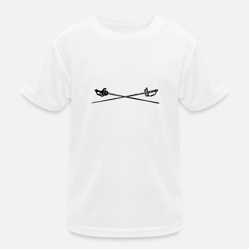 fencing fights floret sword parry samurai12 Kids Functional T-Shirt