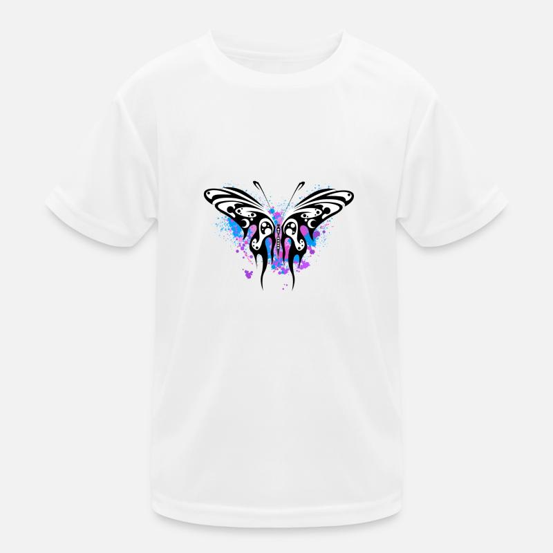 Schmetterlingstinte Kinder Funktions-T-Shirt