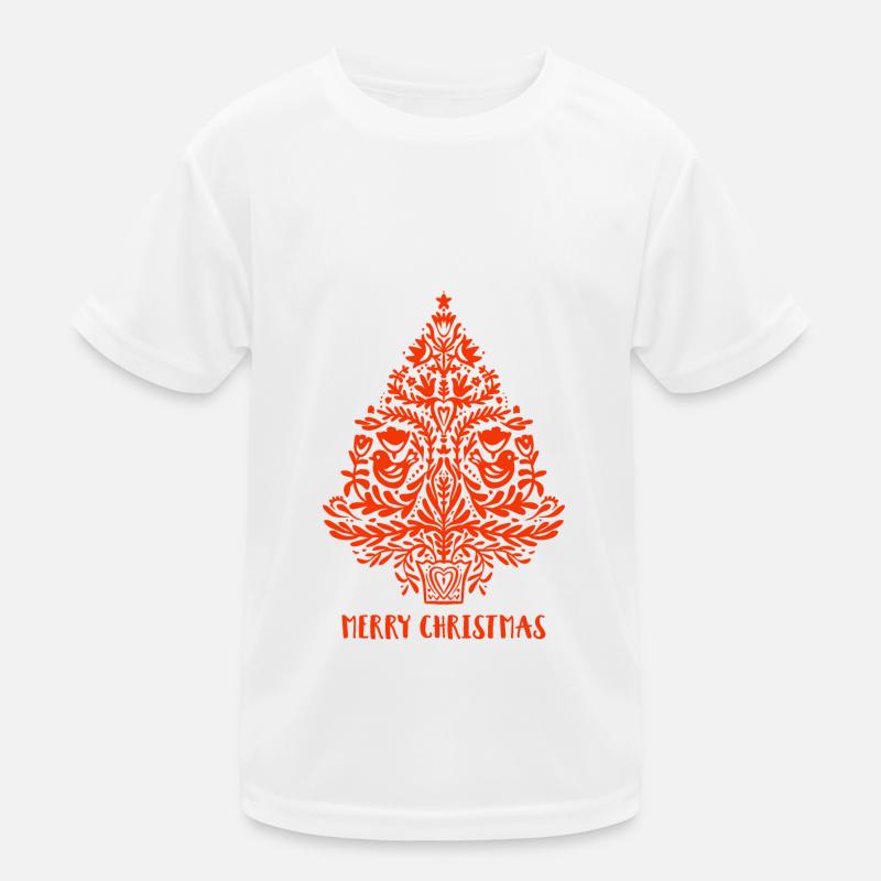 Merry Christmas Tree Kids Functional T-Shirt
