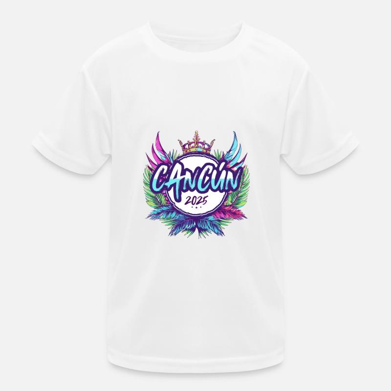 Cancun 2025 Bunt Kinder Funktions-T-Shirt