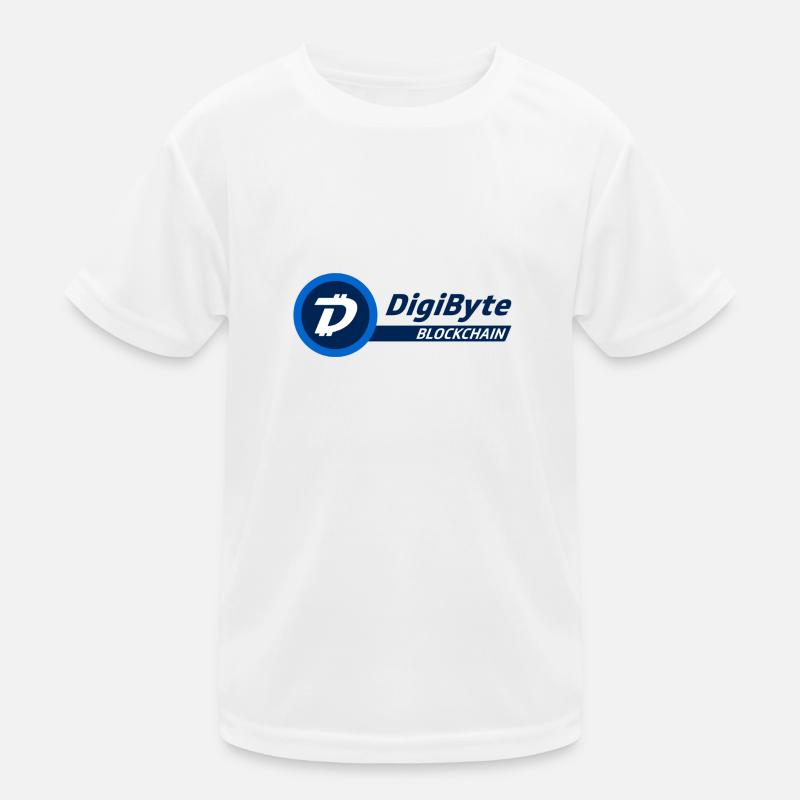 DigiByte Logo mit Text (DGB) Kinder Funktions-T-Shirt