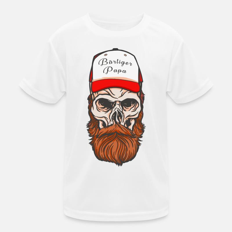 Bärtiger Papa Kinder Funktions-T-Shirt