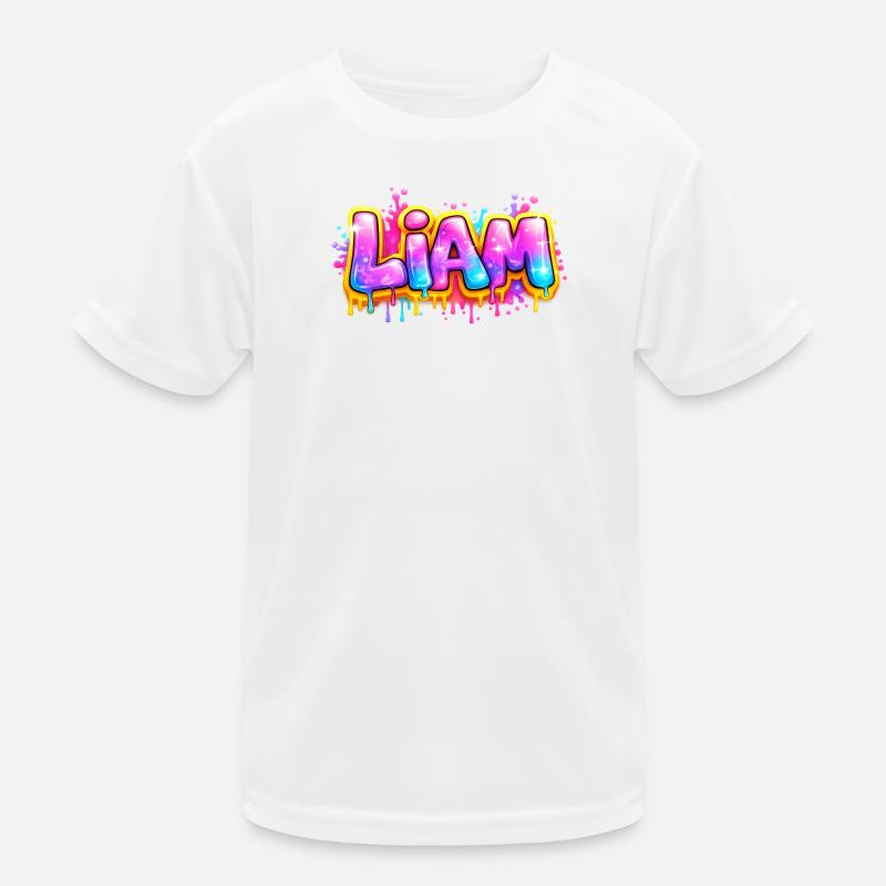 LIAM GRAFFITI NAME FÜR PERFEKTES GESCHENK DRUCKBAR Kinder Funktions-T-Shirt