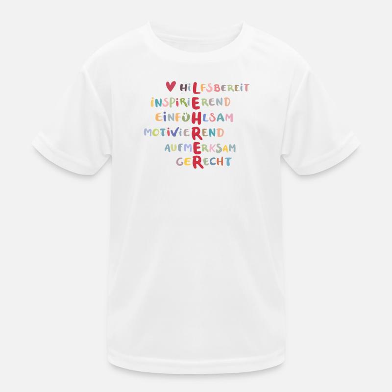 Farbenfrohe Werte Collage – Hilfsbereit Kinder Funktions-T-Shirt