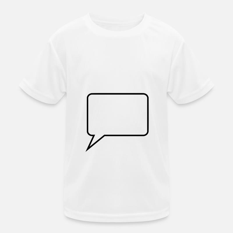 Sprechblase Comic selbst gestalten personalisieren - Kinder Funktions-T-Shirt - Weiß