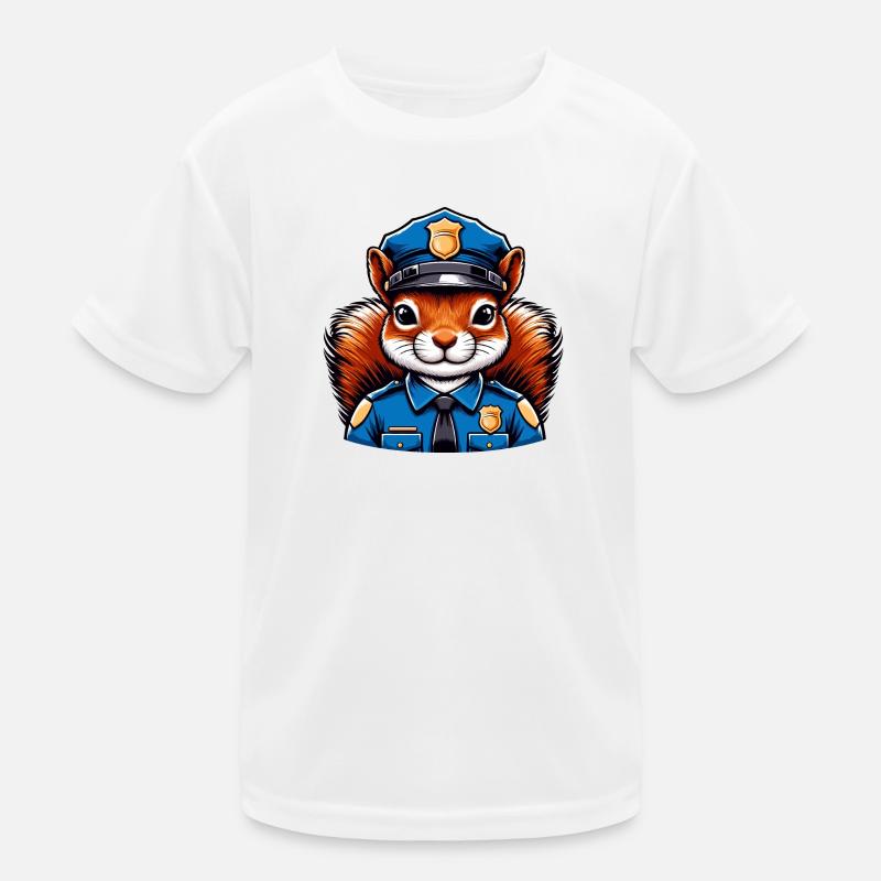 Officer Eichhörnchen Kinder Funktions-T-Shirt