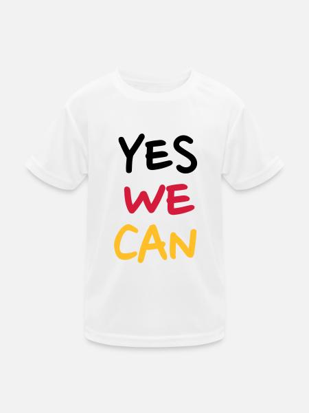 Yes we can - T-shirt sport Enfant - blanc - Devant