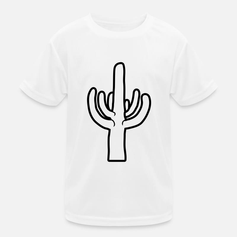 Silhouette Desert Cactus Plant Kids Functional T-Shirt