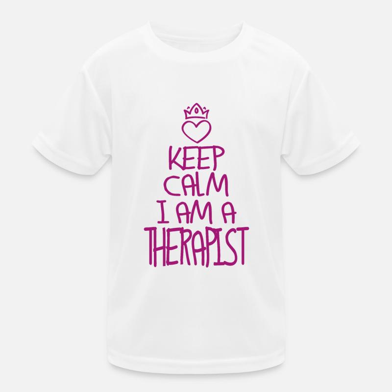 Keep Calm Therapeut cool Therapeut Geschenk Kinder Funktions-T-Shirt