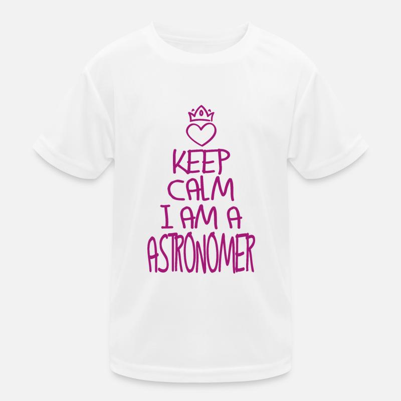 Keep Calm Astronom cool Astronom Geschenk Kinder Funktions-T-Shirt