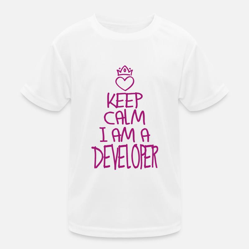 Keep Calm Software Developer Cool Cadeau T-shirt sport Enfant