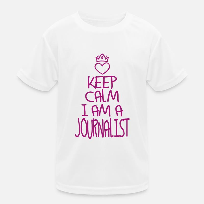 Keep Calm Journalist cool Journalist Gift Kids Functional T-Shirt